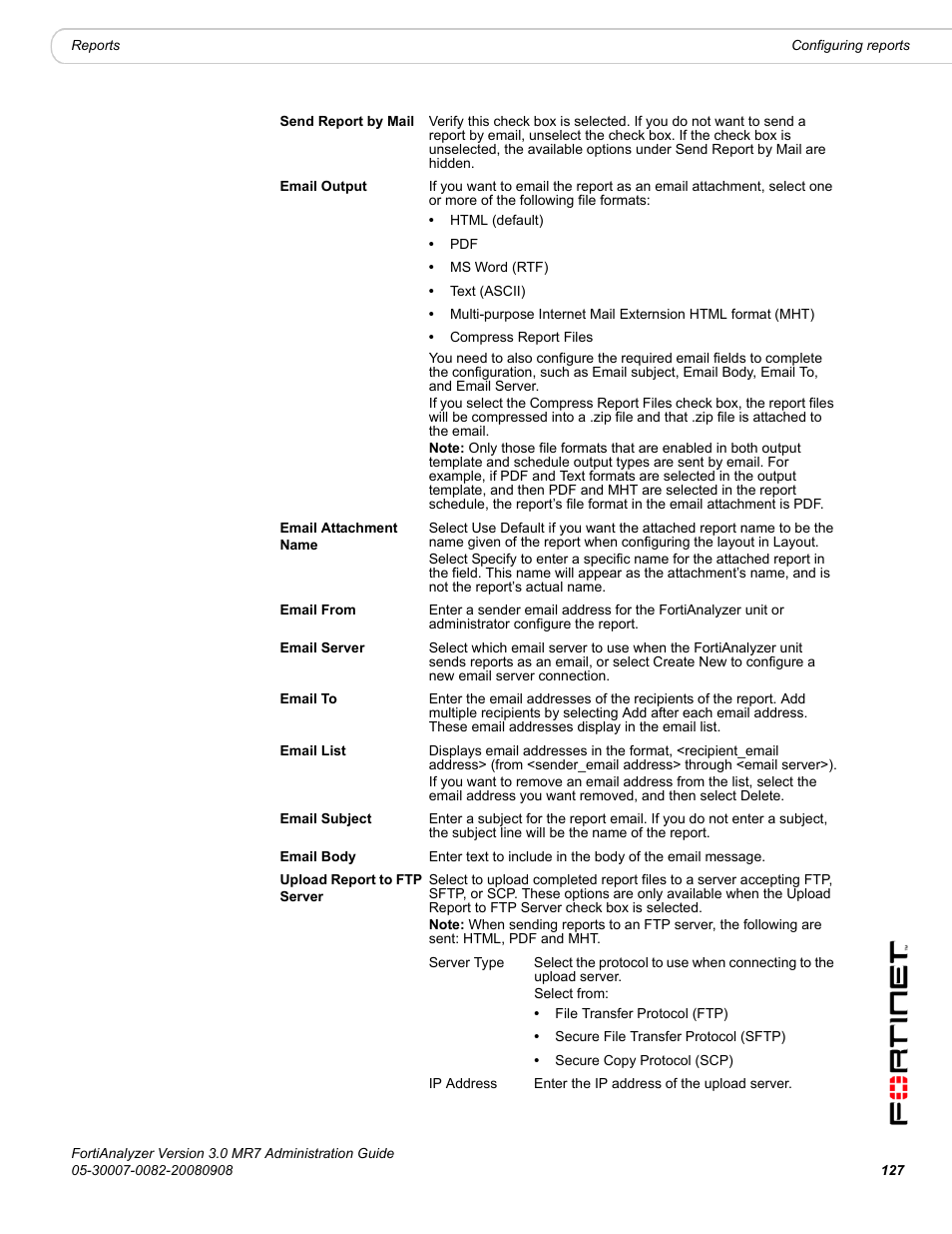Fortinet FortiAnalyzer 3.0 MR7 User Manual | Page 131 / 234