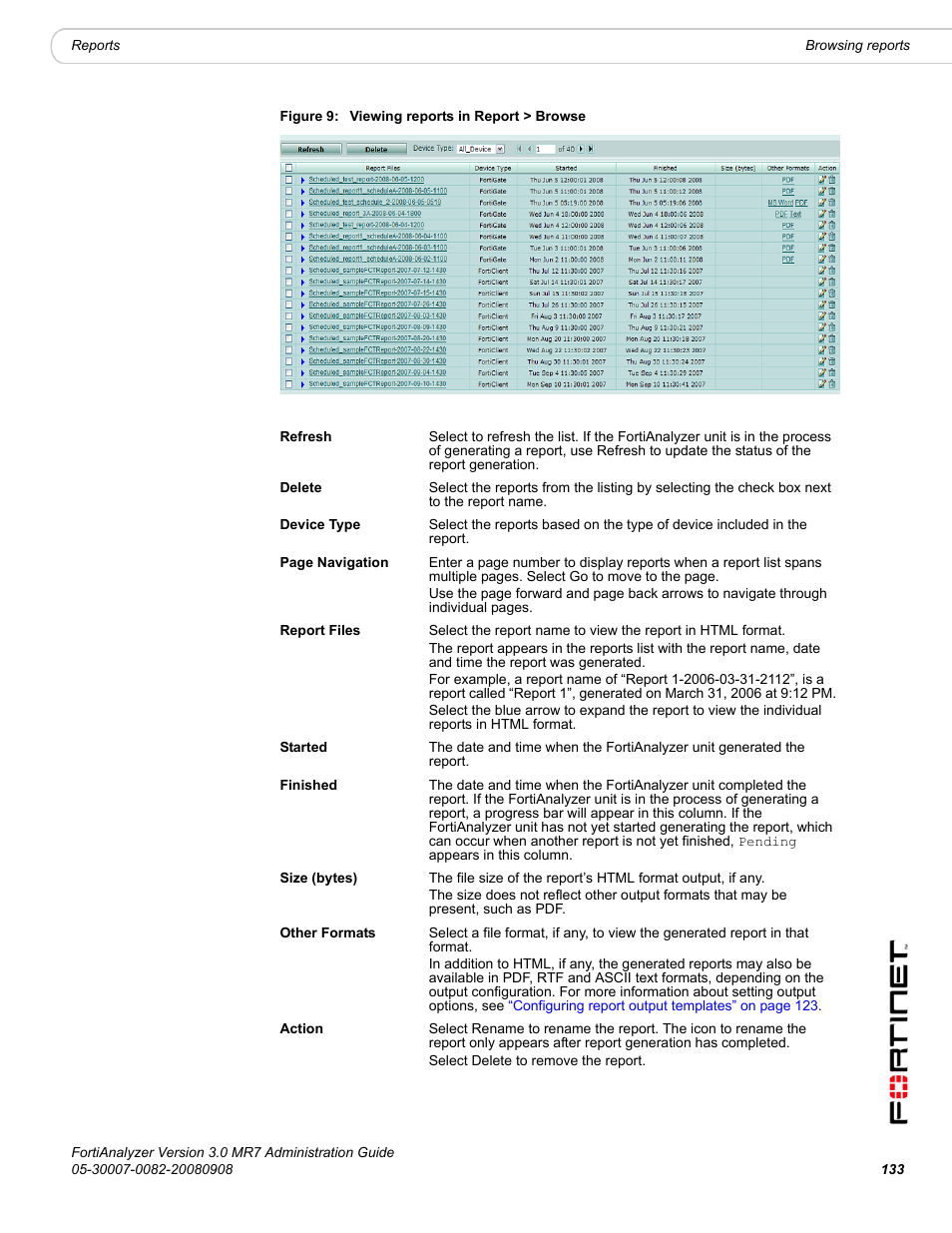 Fortinet FortiAnalyzer 3.0 MR7 User Manual | Page 137 / 234