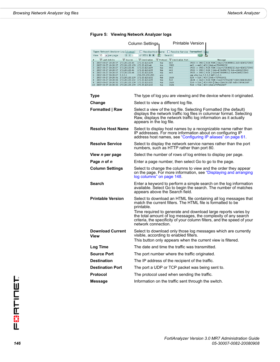 Fortinet FortiAnalyzer 3.0 MR7 User Manual | Page 156 / 234