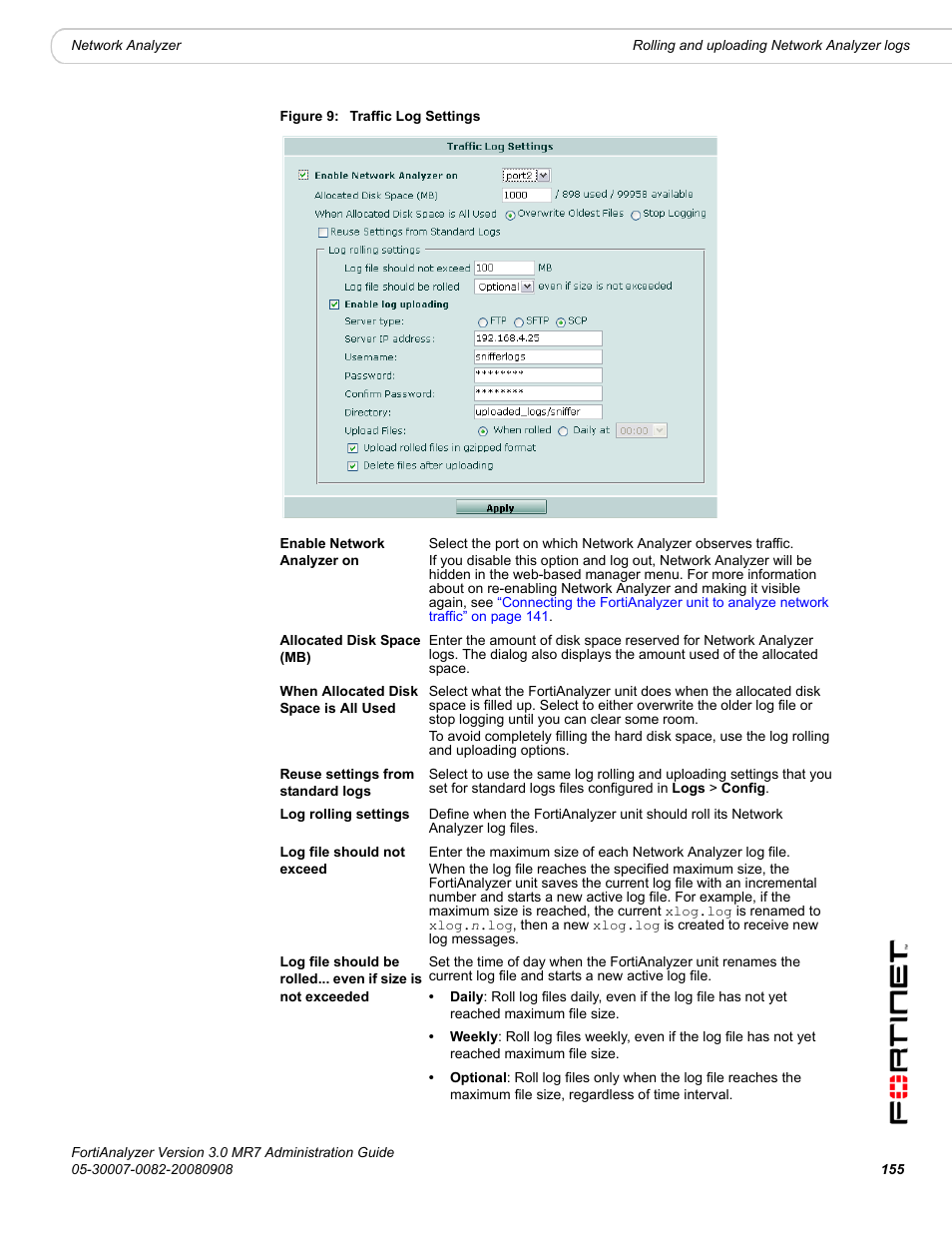 Fortinet FortiAnalyzer 3.0 MR7 User Manual | Page 165 / 234