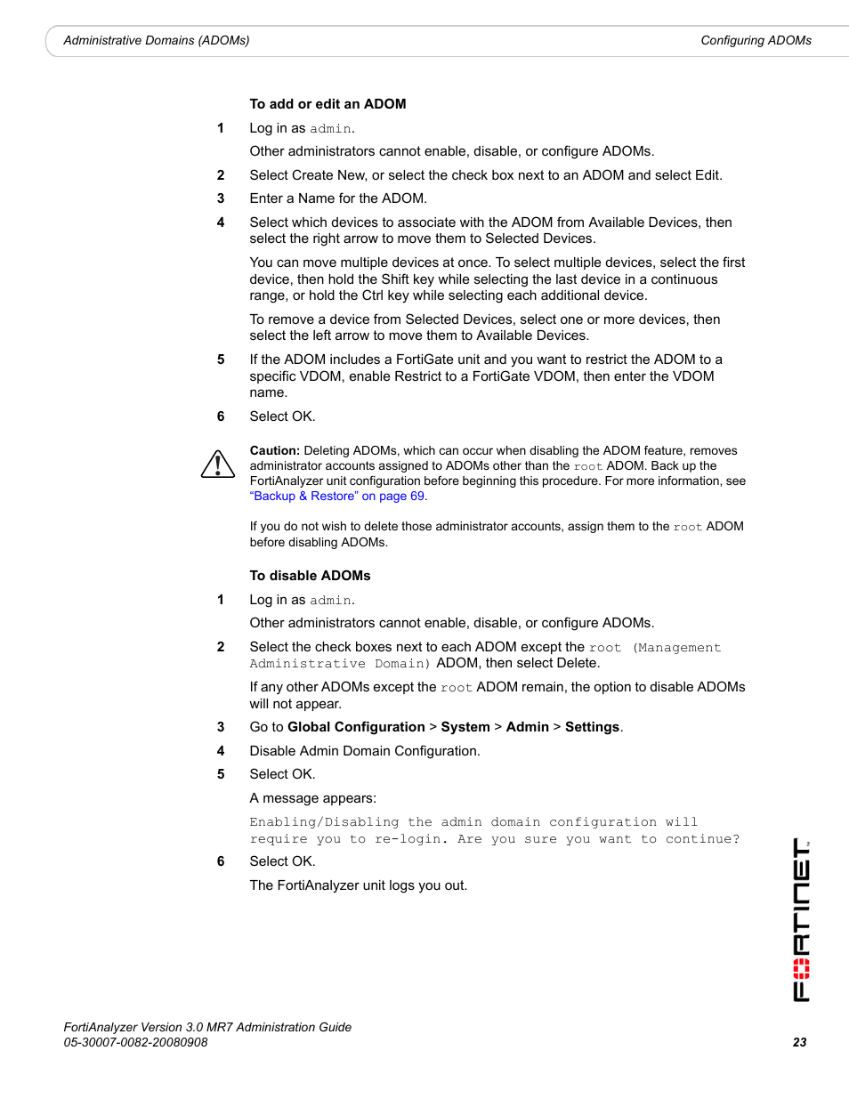 Fortinet FortiAnalyzer 3.0 MR7 User Manual | Page 23 / 234