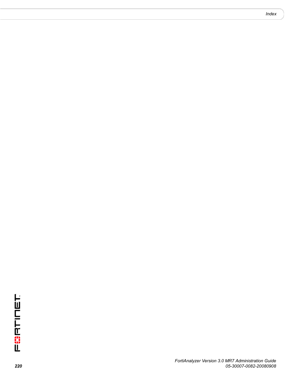 Fortinet FortiAnalyzer 3.0 MR7 User Manual | Page 232 / 234