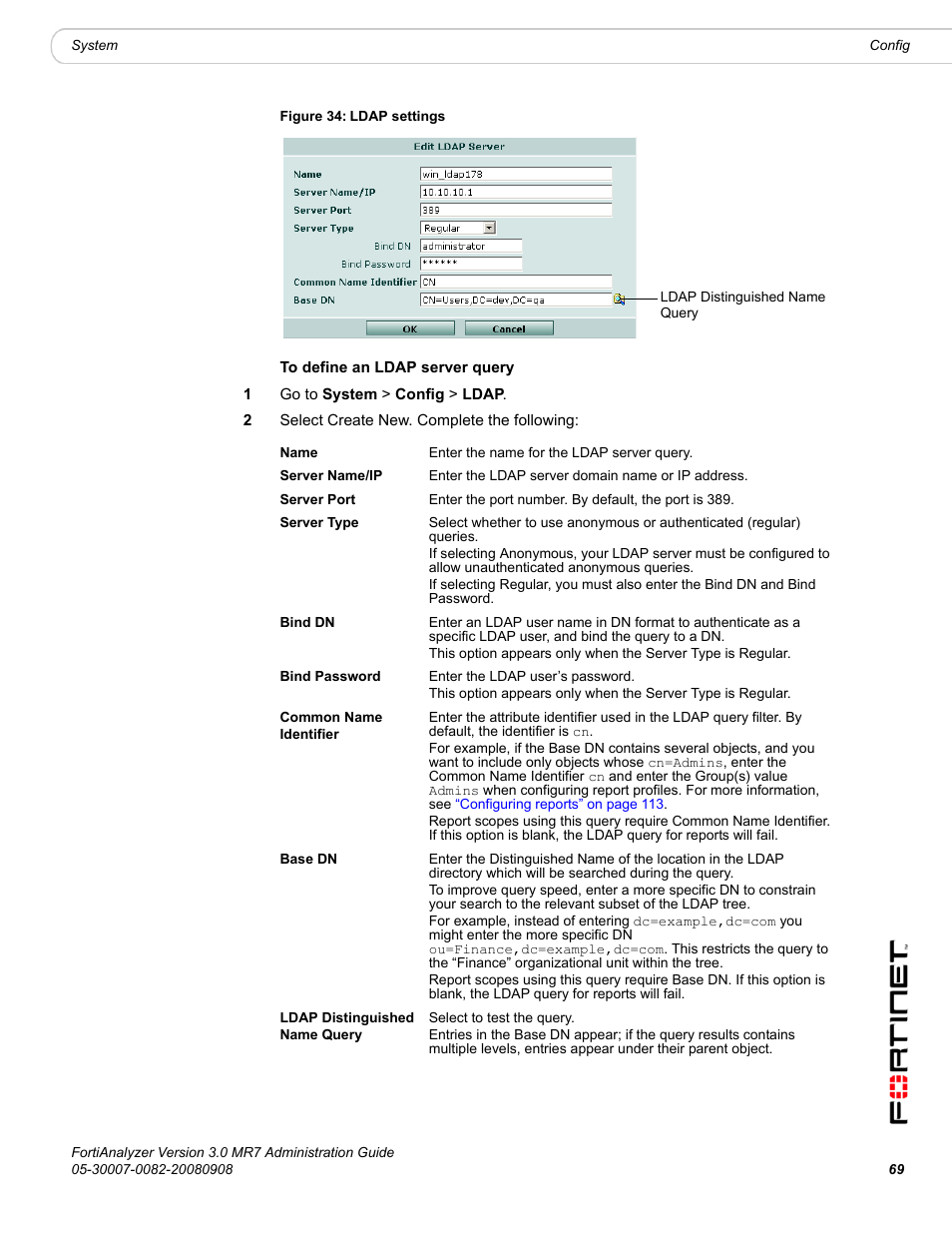 Fortinet FortiAnalyzer 3.0 MR7 User Manual | Page 69 / 234