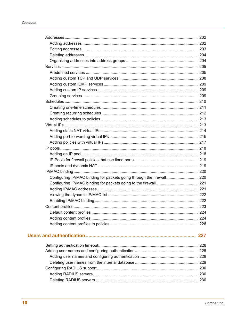 Fortinet FortiGate 4000 User Manual | Page 10 / 332