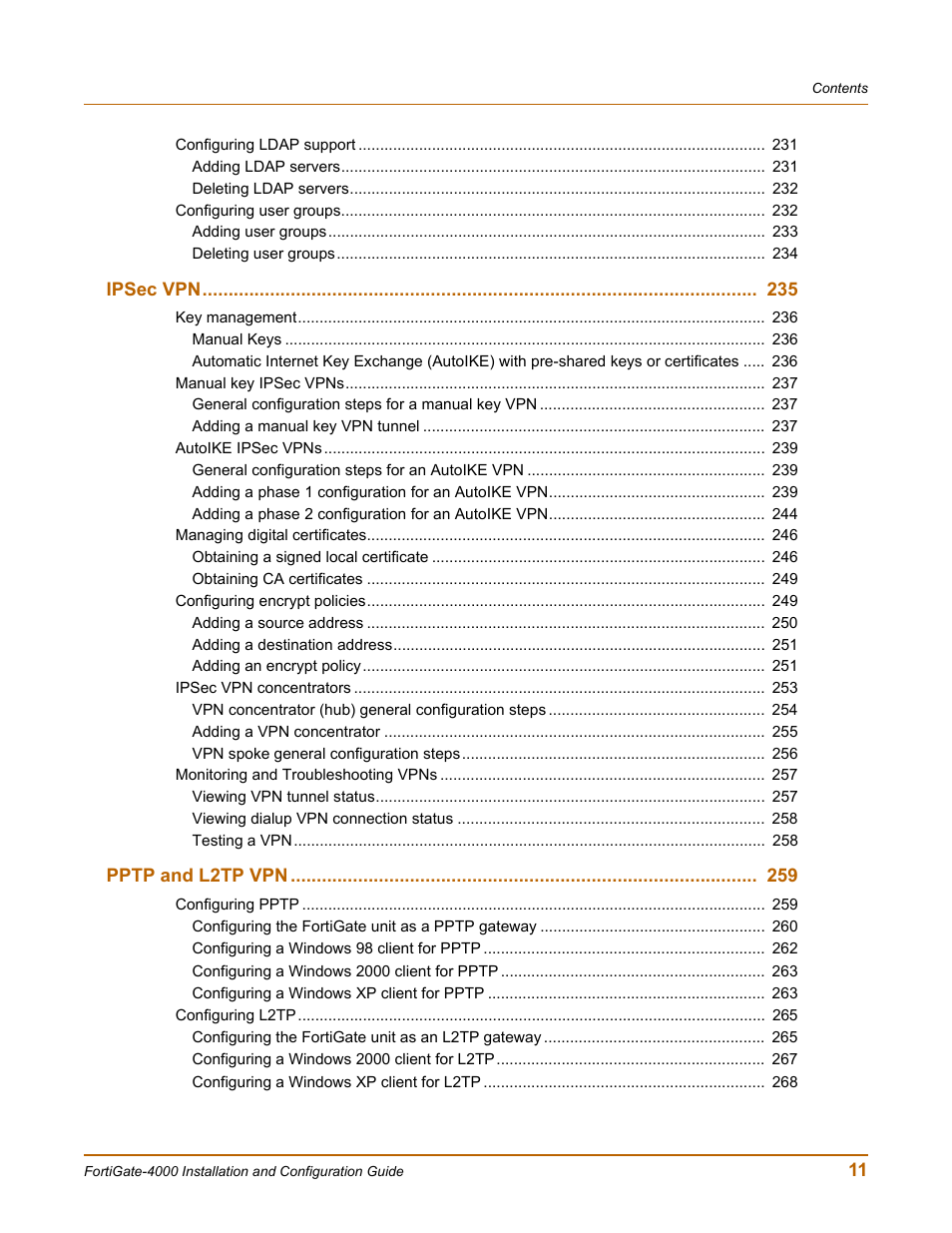 Fortinet FortiGate 4000 User Manual | Page 11 / 332