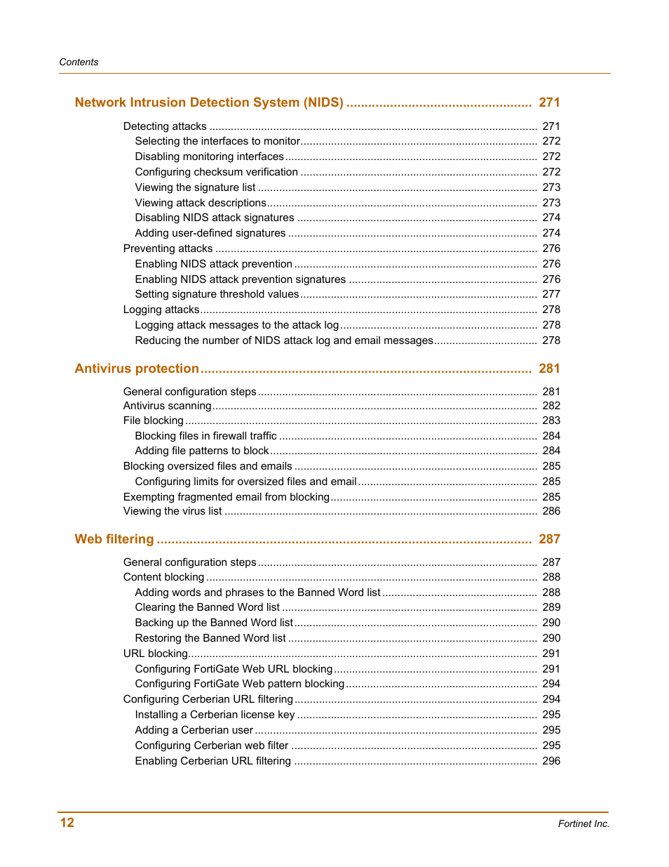 Fortinet FortiGate 4000 User Manual | Page 12 / 332