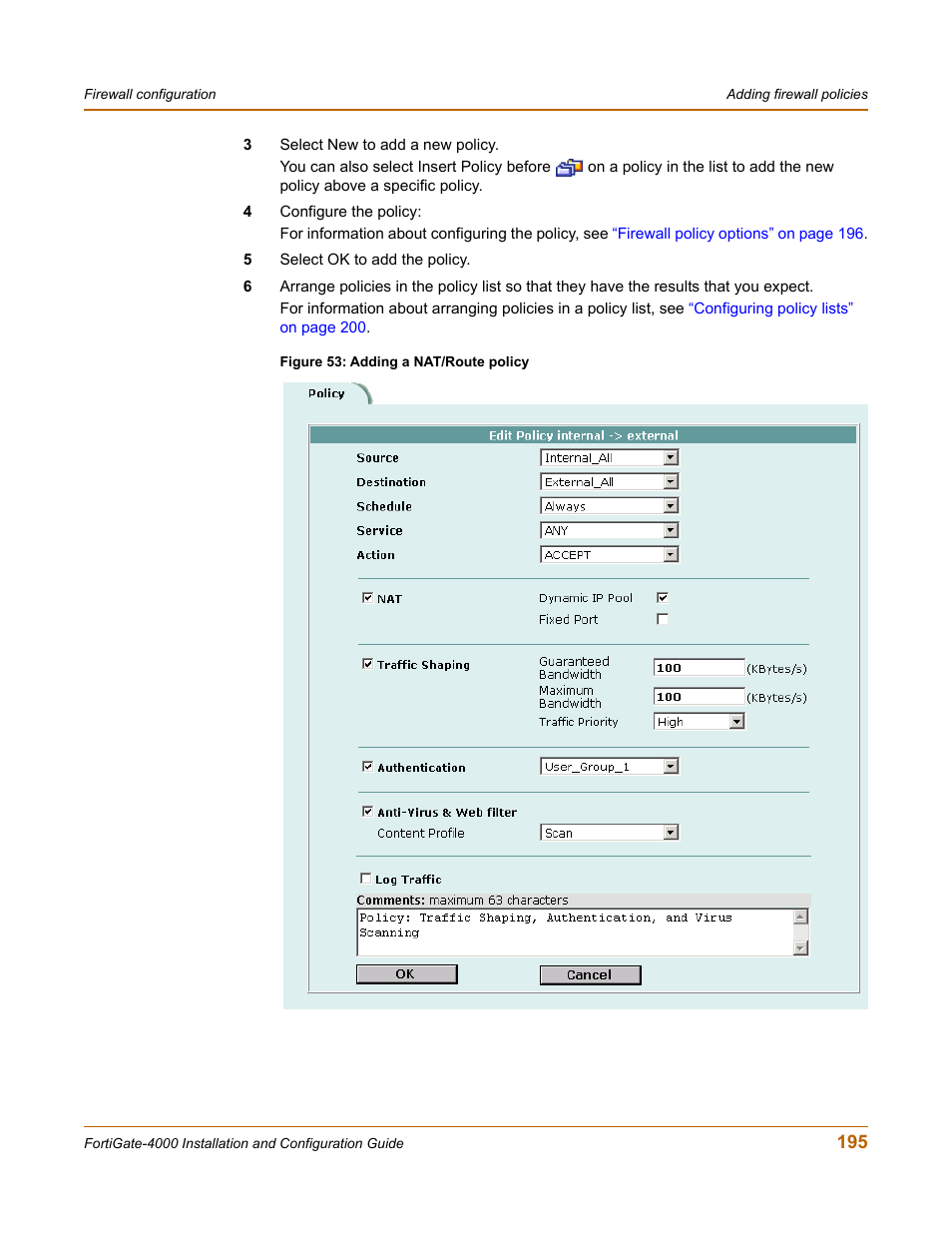 Fortinet FortiGate 4000 User Manual | Page 195 / 332