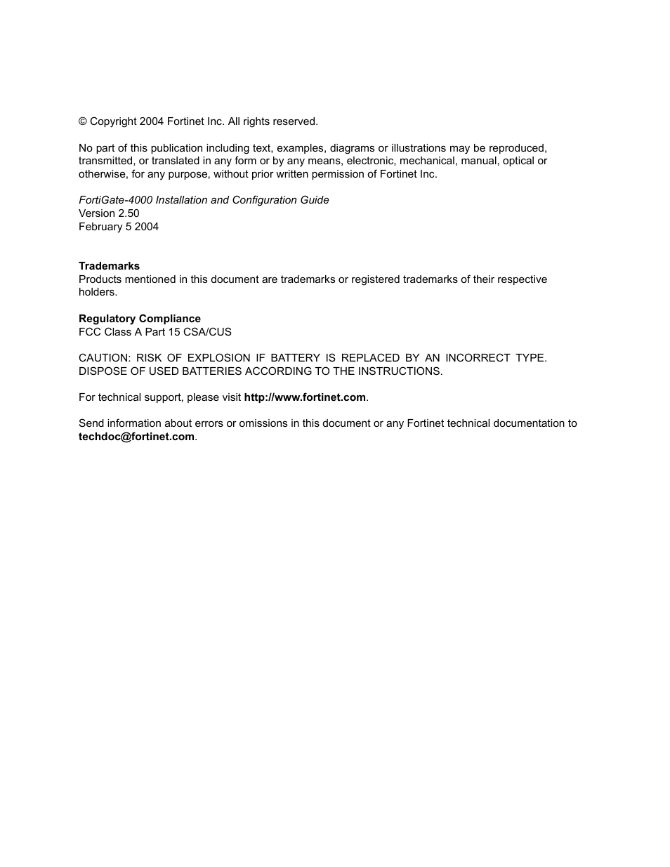 Fortinet FortiGate 4000 User Manual | Page 2 / 332