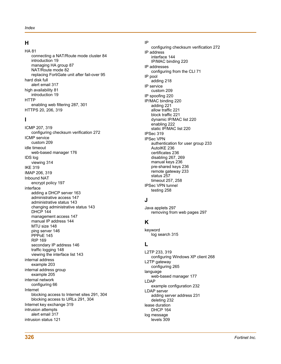 Fortinet FortiGate 4000 User Manual | Page 326 / 332