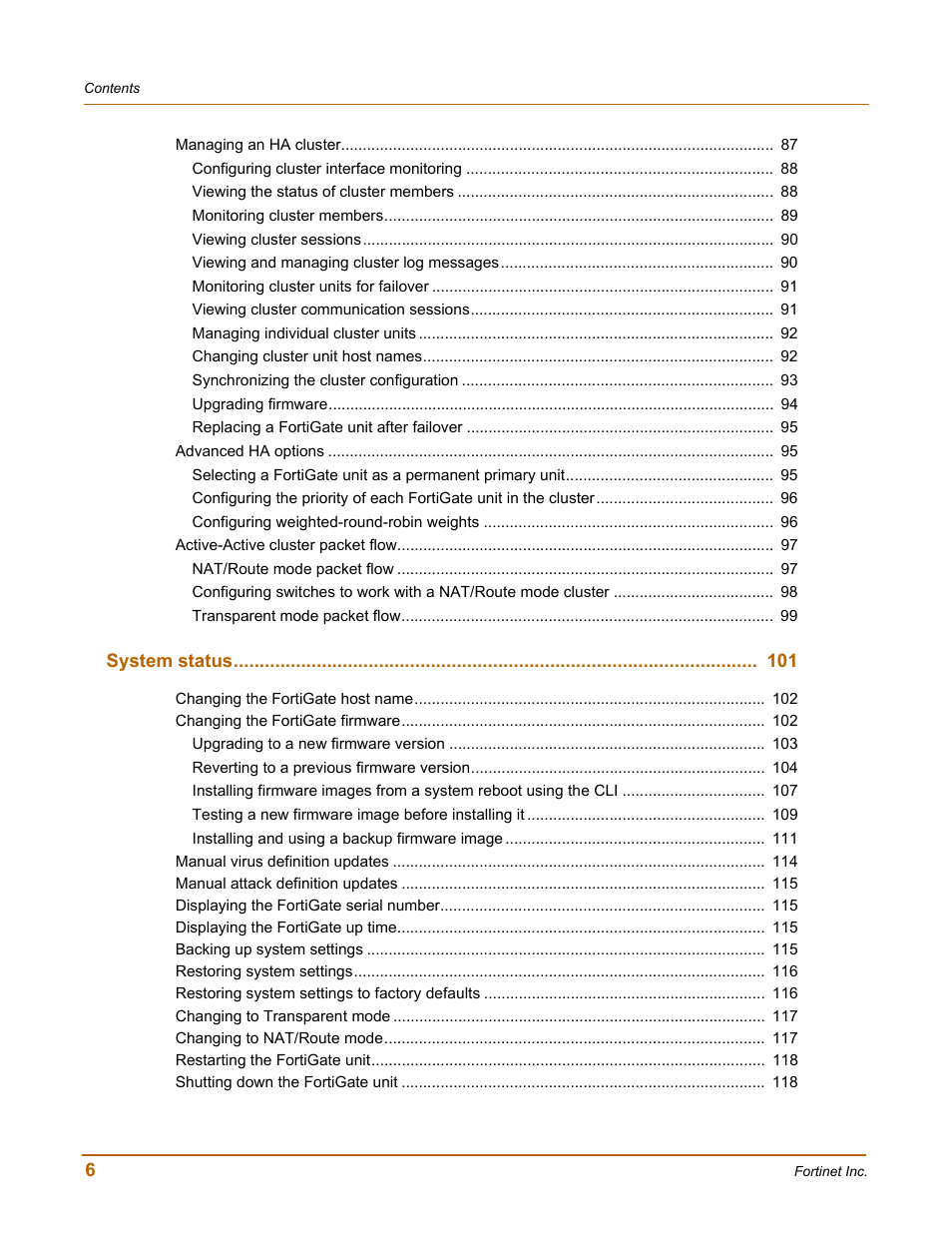 Fortinet FortiGate 4000 User Manual | Page 6 / 332