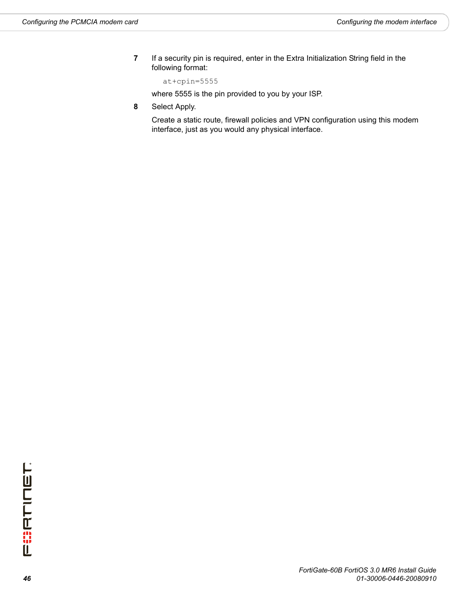 Fortinet FortiGate 60B User Manual | Page 46 / 66