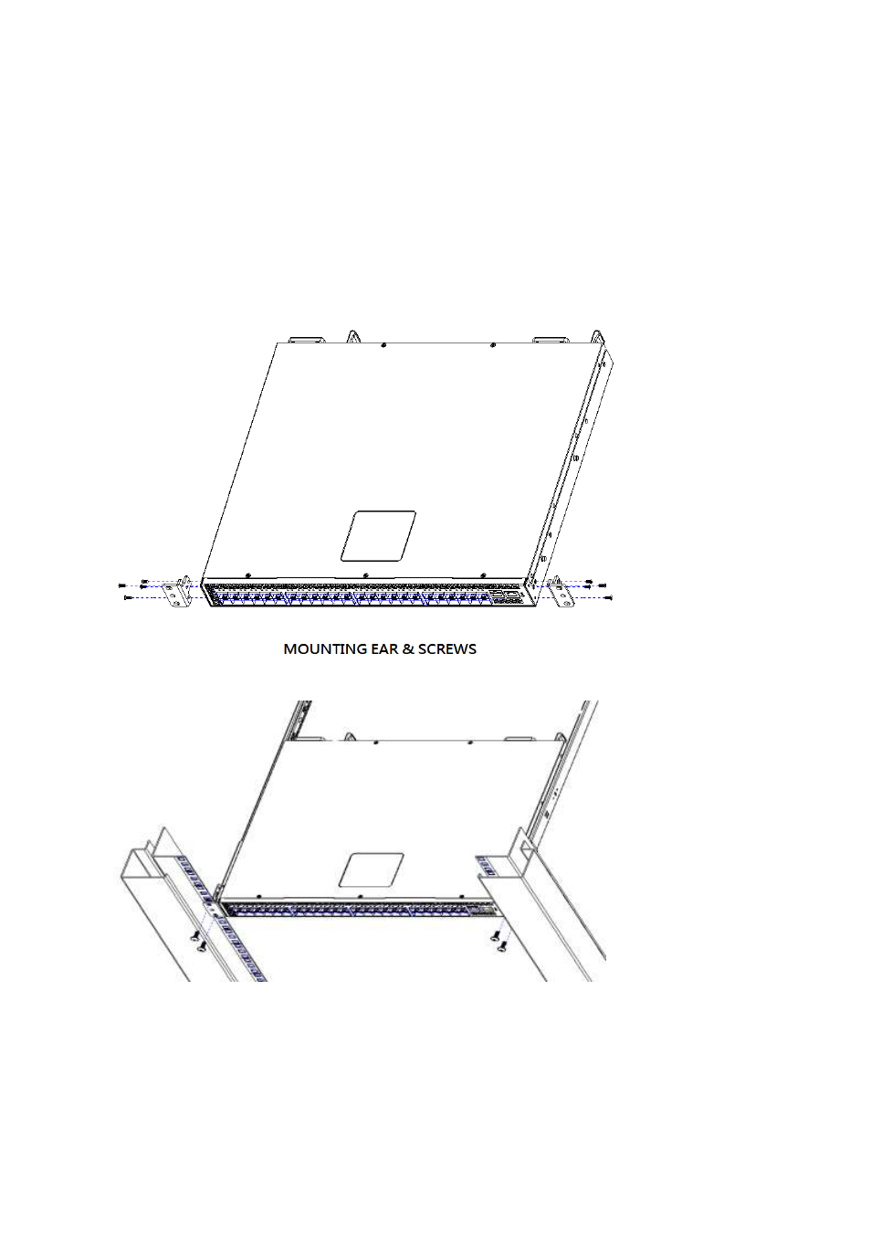 3 installing the switch in a rack, Installing the switch in a rack | Fortinet 548B User Manual | Page 15 / 969