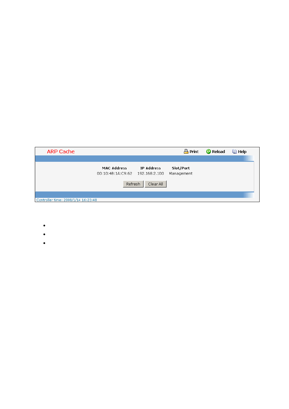 2 system menu, 1 view arp cache, 2 viewing inventory information | System menu | Fortinet 548B User Manual | Page 615 / 969