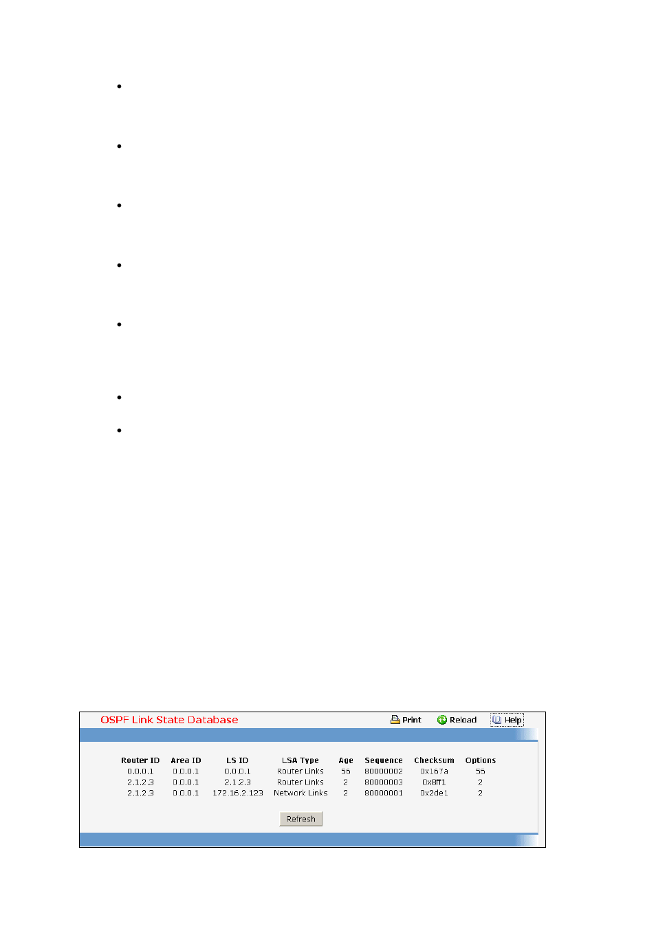 9 viewing ospf link state database | Fortinet 548B User Manual | Page 805 / 969