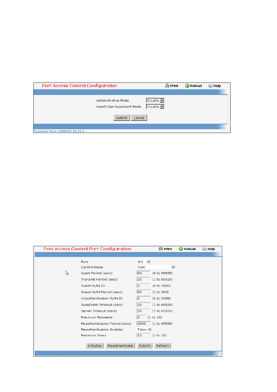 5 security menu, 1 managing access control (802.1x), Security menu | Fortinet 548B User Manual | Page 839 / 969