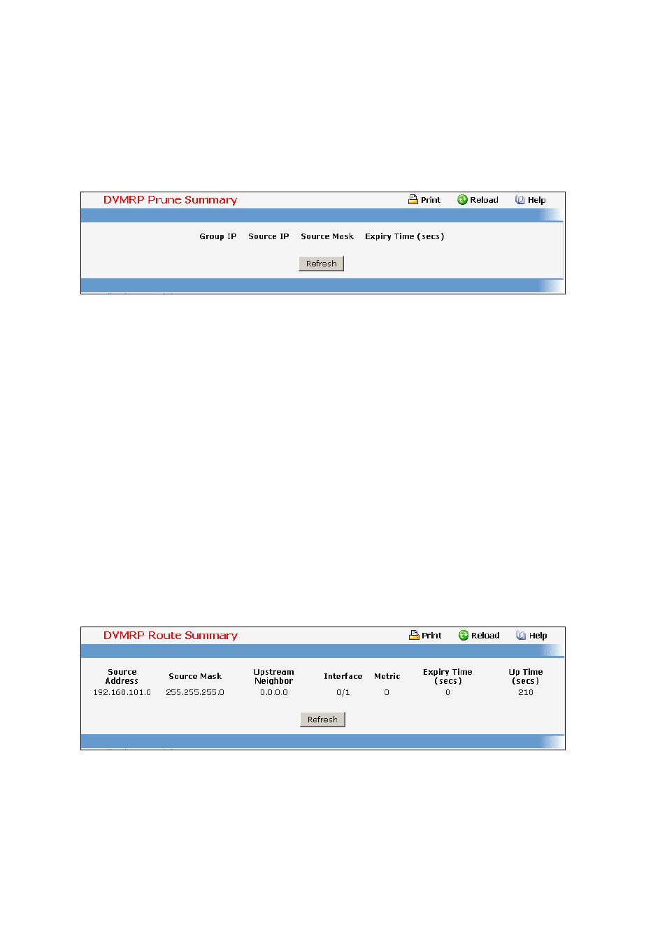 5 viewing dvmrp prune summary, 6 viewing dvmrp route summary | Fortinet 548B User Manual | Page 930 / 969