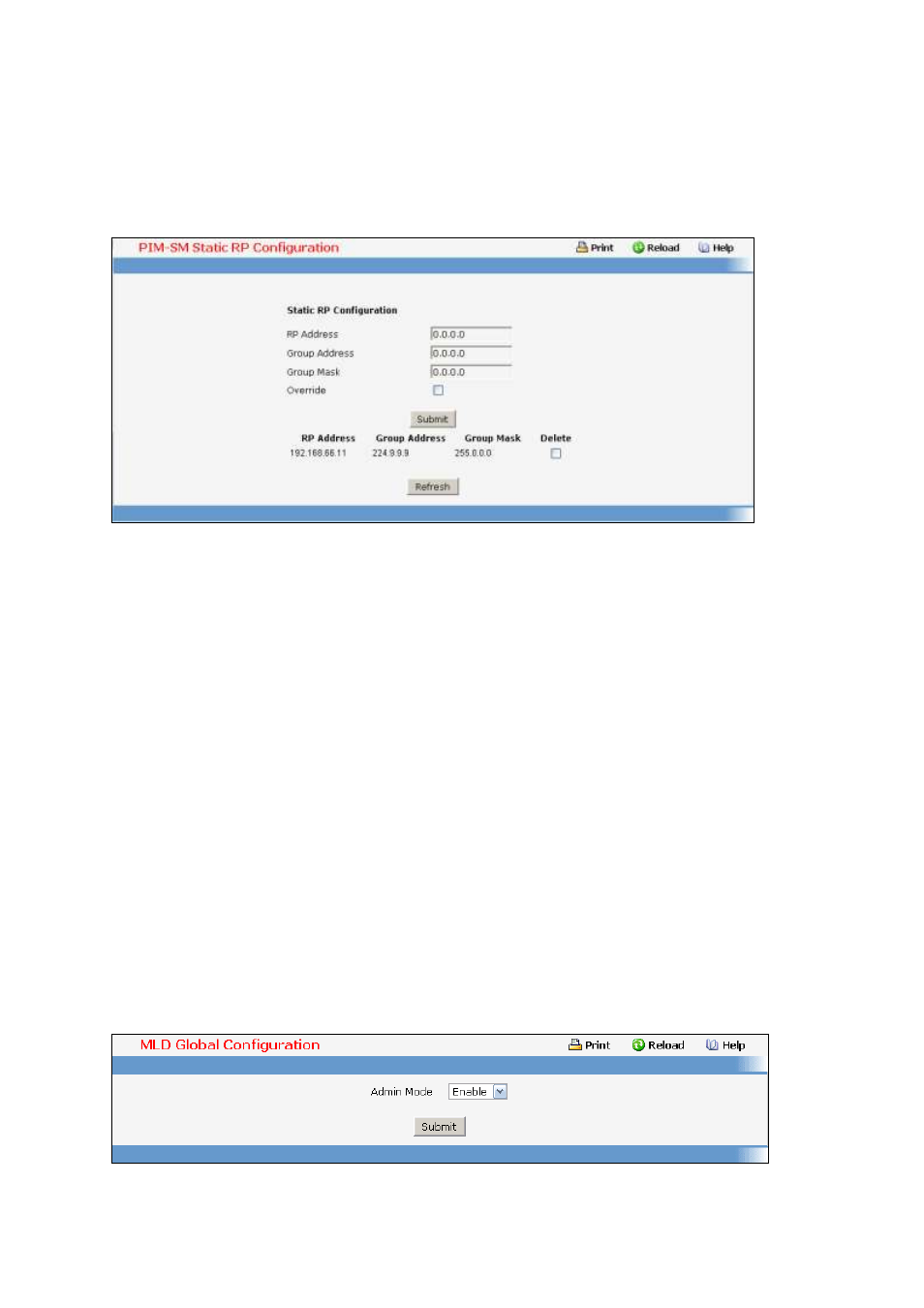 9 ipv6 multicast menu, 1 managing mld, Ipv6 multicast menu | Fortinet 548B User Manual | Page 951 / 969