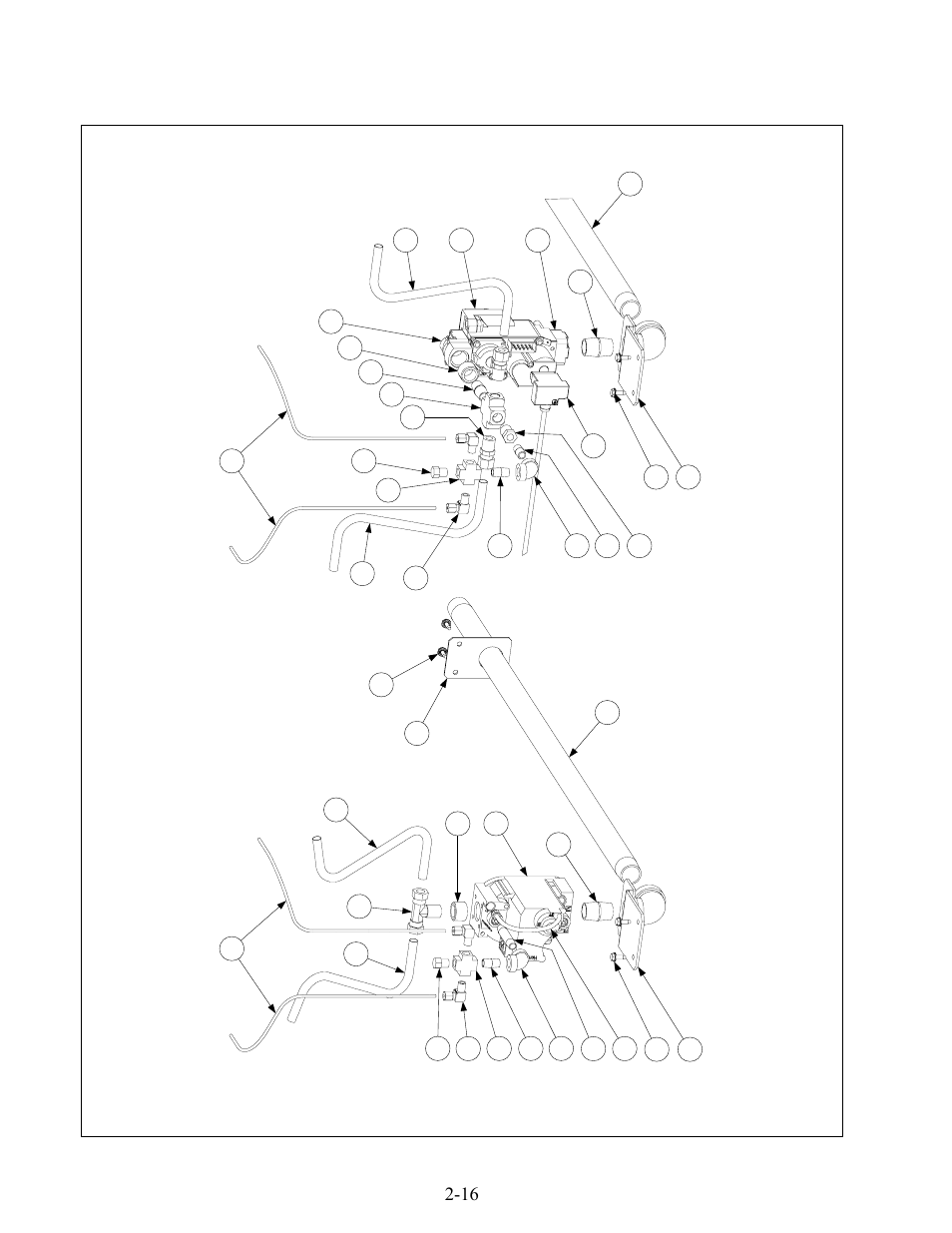 16 2.9 gas supply system components, No n -ce as sem b ly c e assem b ly | Frymaster GBC  EN User Manual | Page 36 / 48