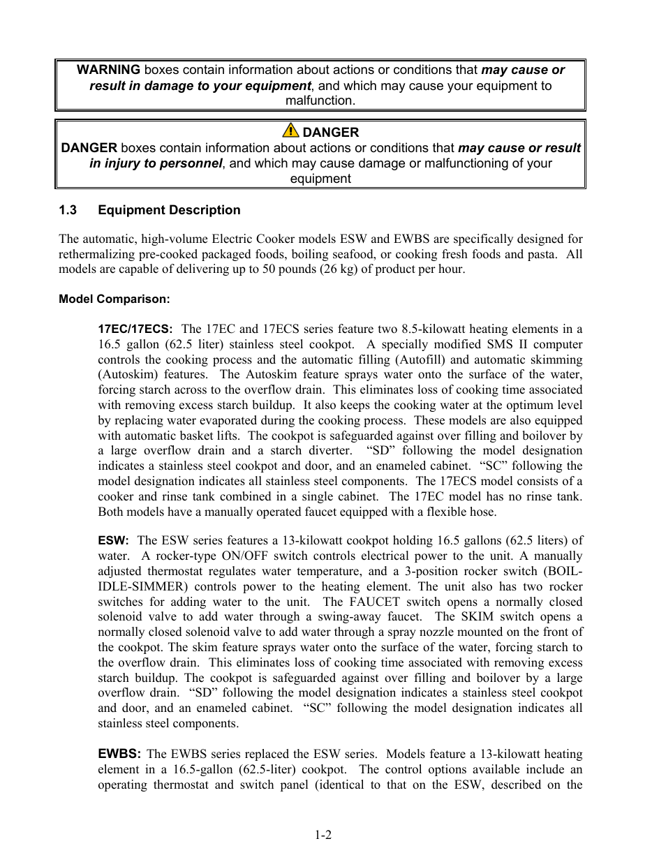 Frymaster 17EC User Manual | Page 8 / 96