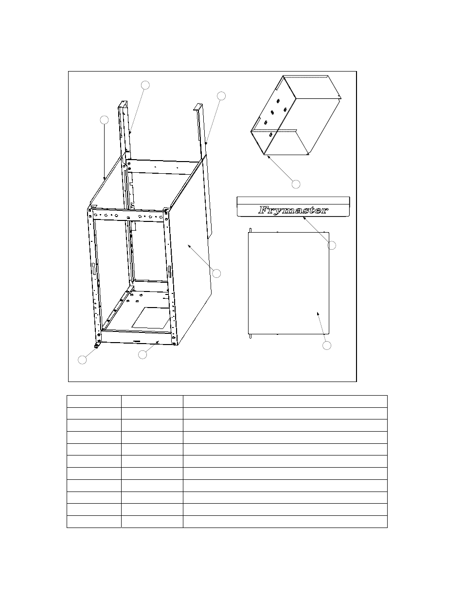 Heat lamps/food warmers, 9 re cabinets | Frymaster FWH-1 User Manual | Page 12 / 14