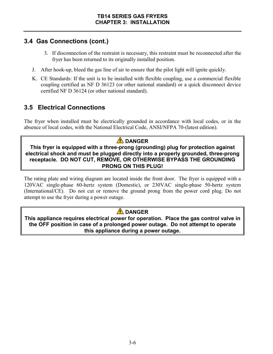 Frymaster TB14 User Manual | Page 18 / 60