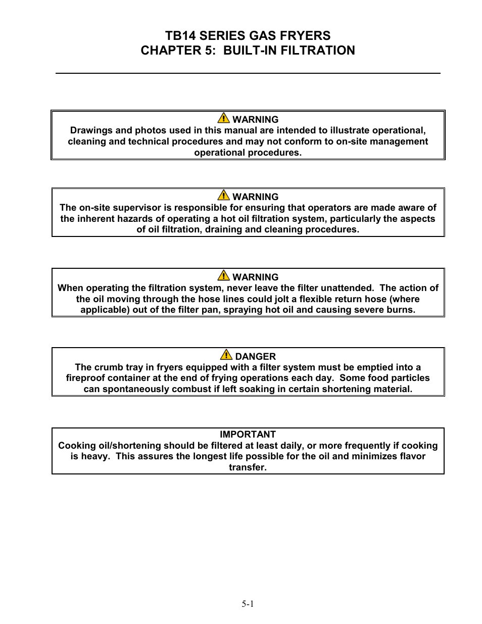 Frymaster TB14 User Manual | Page 23 / 60