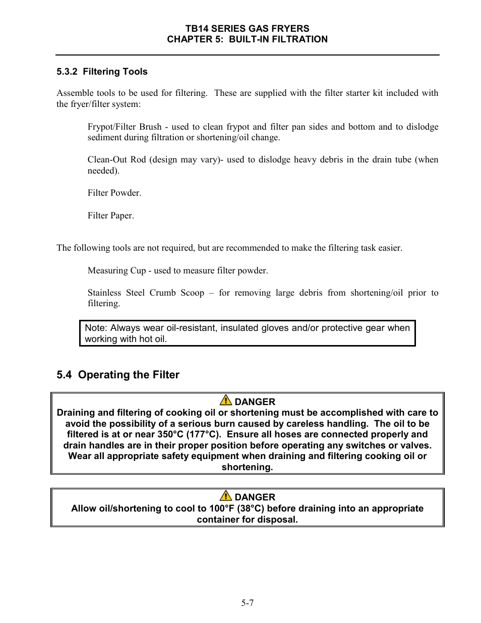 Frymaster TB14 User Manual | Page 29 / 60