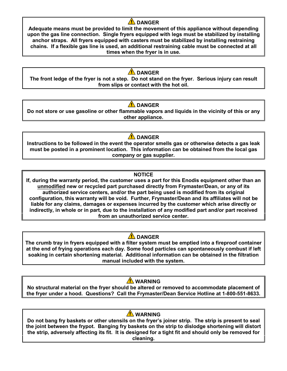 Frymaster TB14 User Manual | Page 3 / 60