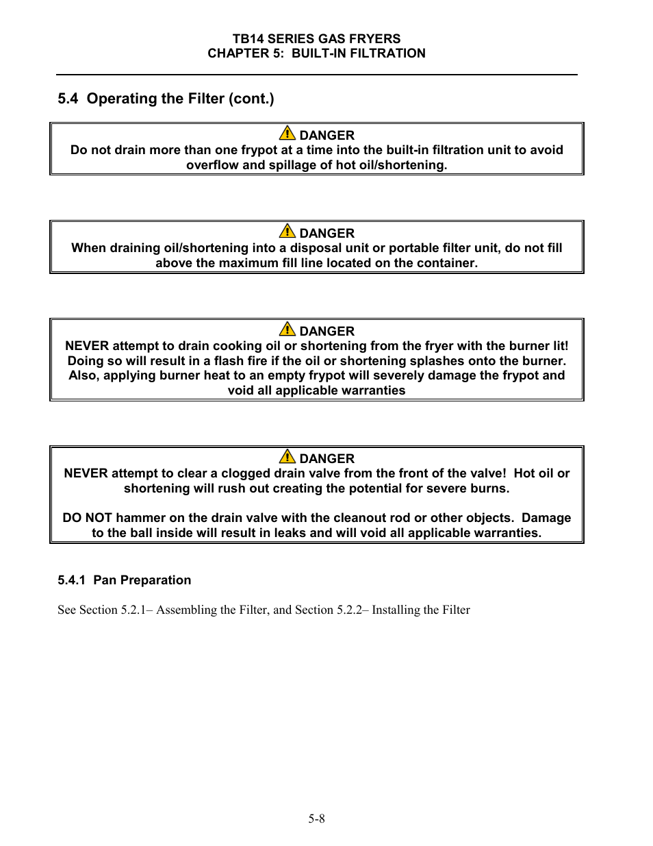 Frymaster TB14 User Manual | Page 30 / 60