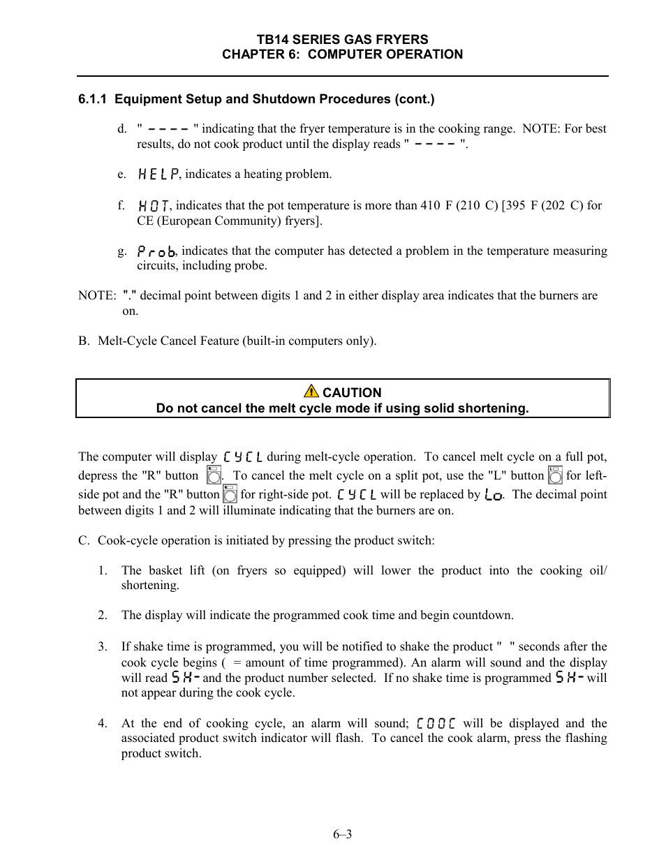 Frymaster TB14 User Manual | Page 38 / 60