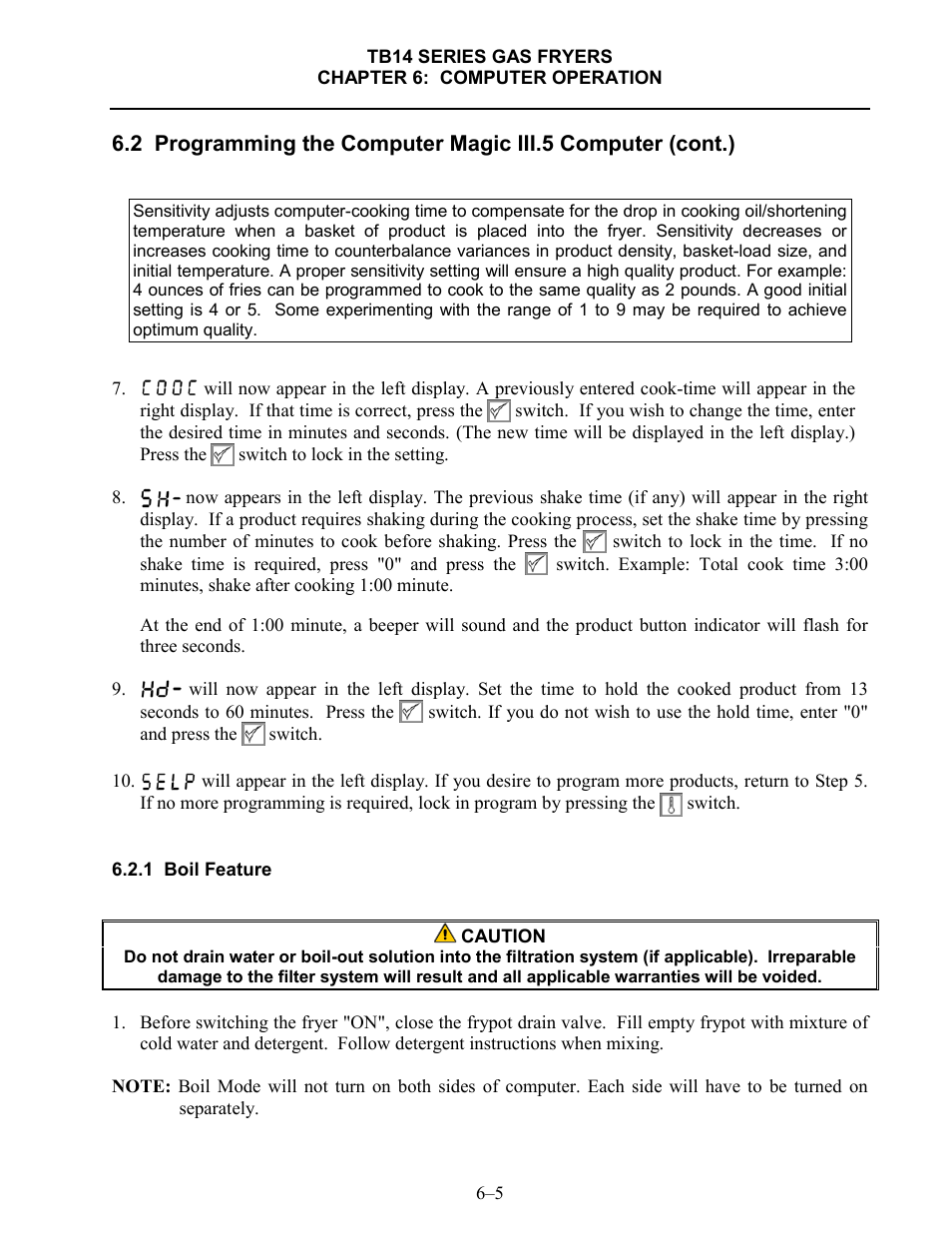 Frymaster TB14 User Manual | Page 40 / 60