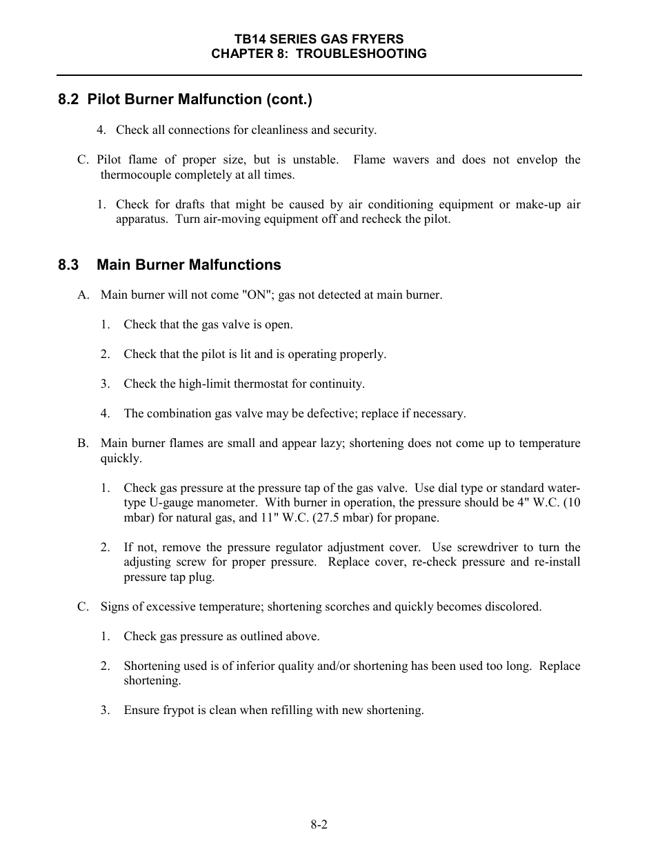 Frymaster TB14 User Manual | Page 46 / 60