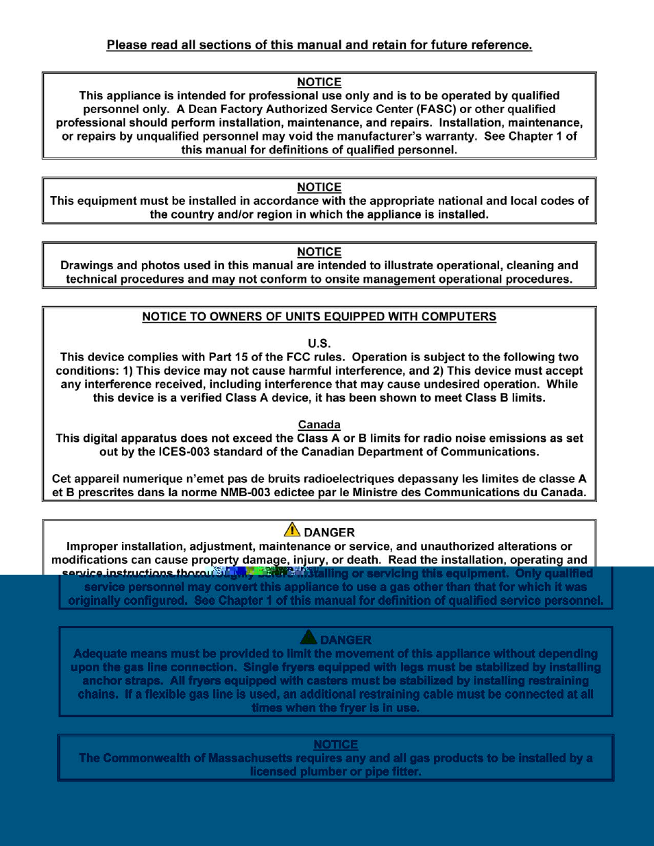 Frymaster D50 Series User Manual | Page 2 / 44