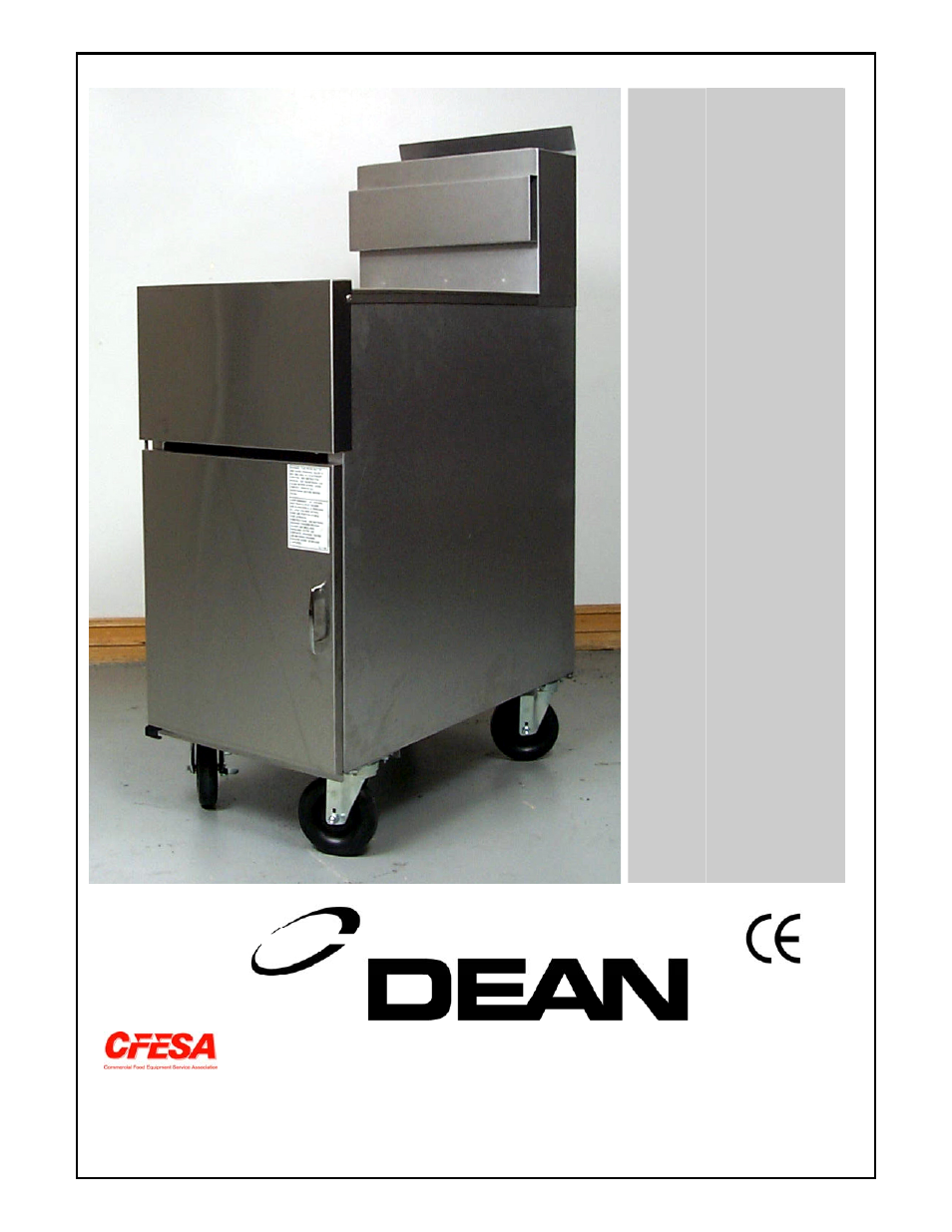 Frymaster Dean 52 Series User Manual | 39 pages