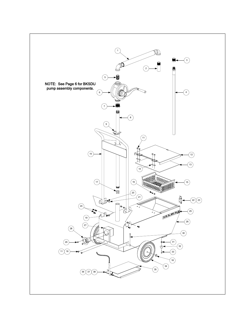 Parts list | Frymaster CFESA SDU50 User Manual | Page 10 / 13