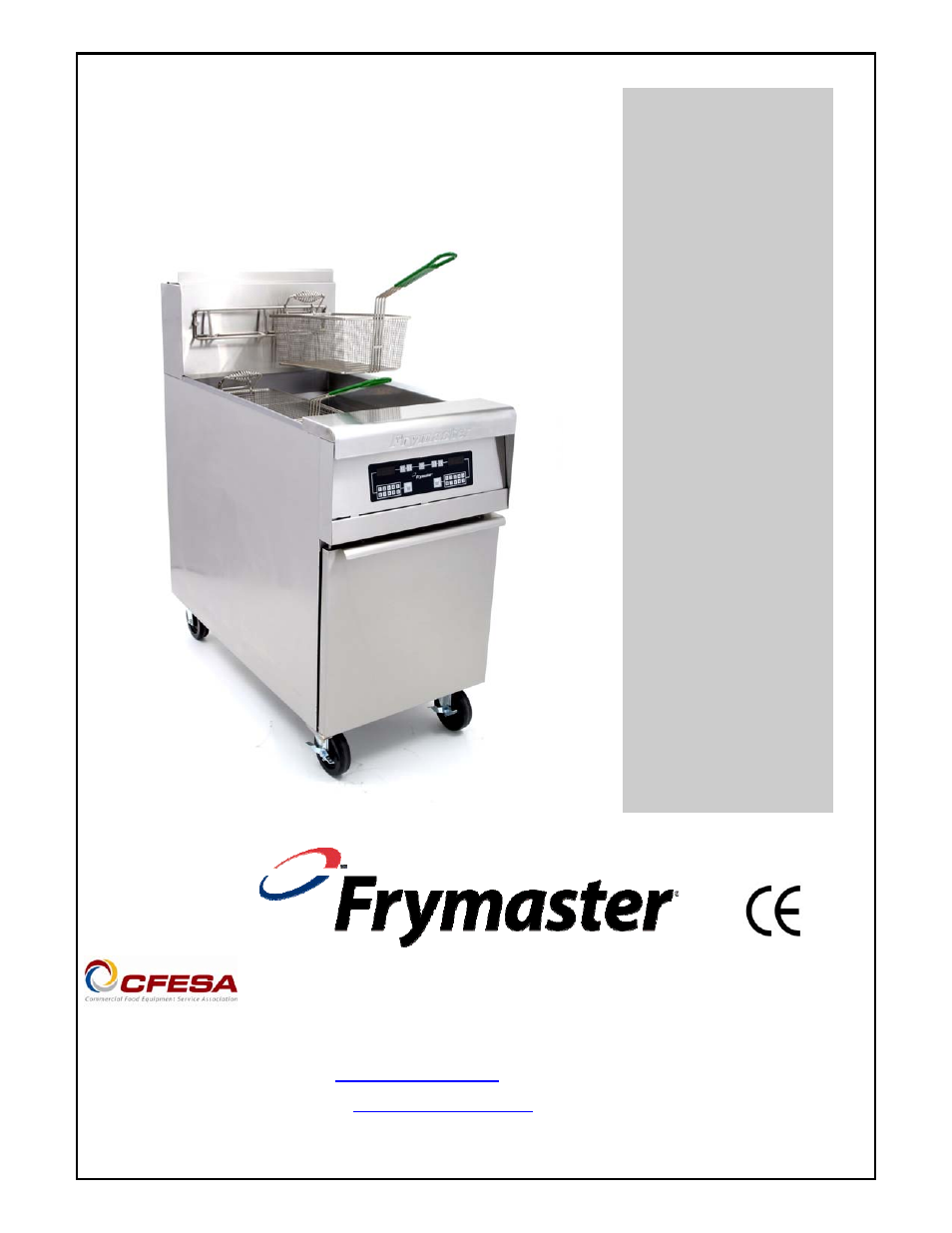 Frymaster FMCFEC User Manual | 76 pages