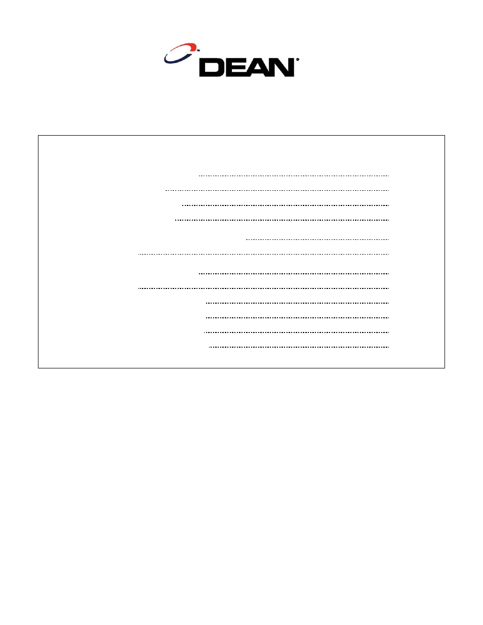 Table of contents (cont.), Dean millivolt gas fryers (ce) | Frymaster SM80 User Manual | Page 5 / 40