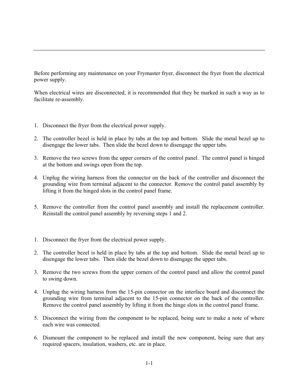 Frymaster FOOTPRINT RE80 User Manual | Page 6 / 64