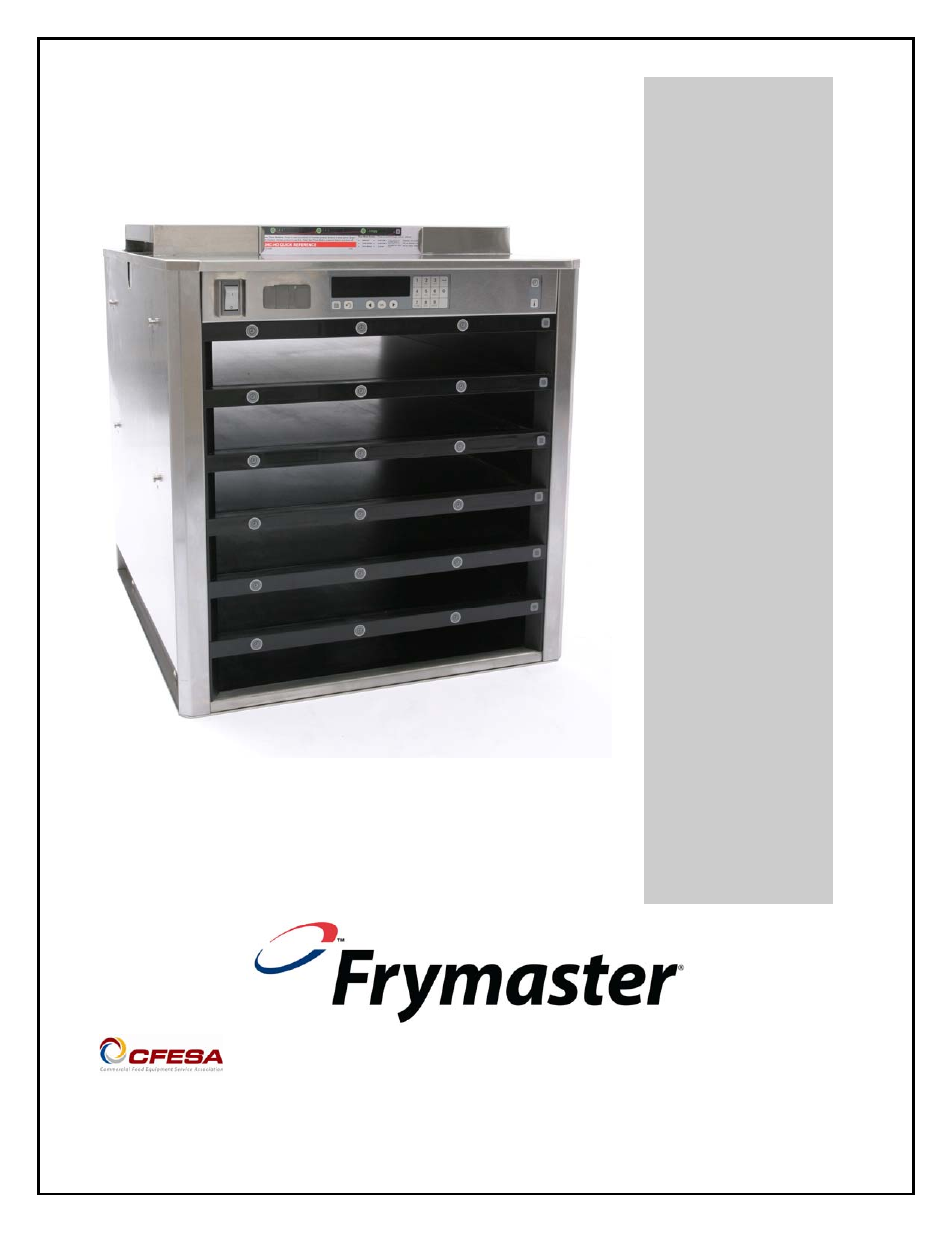Frymaster 8196606 User Manual | 24 pages