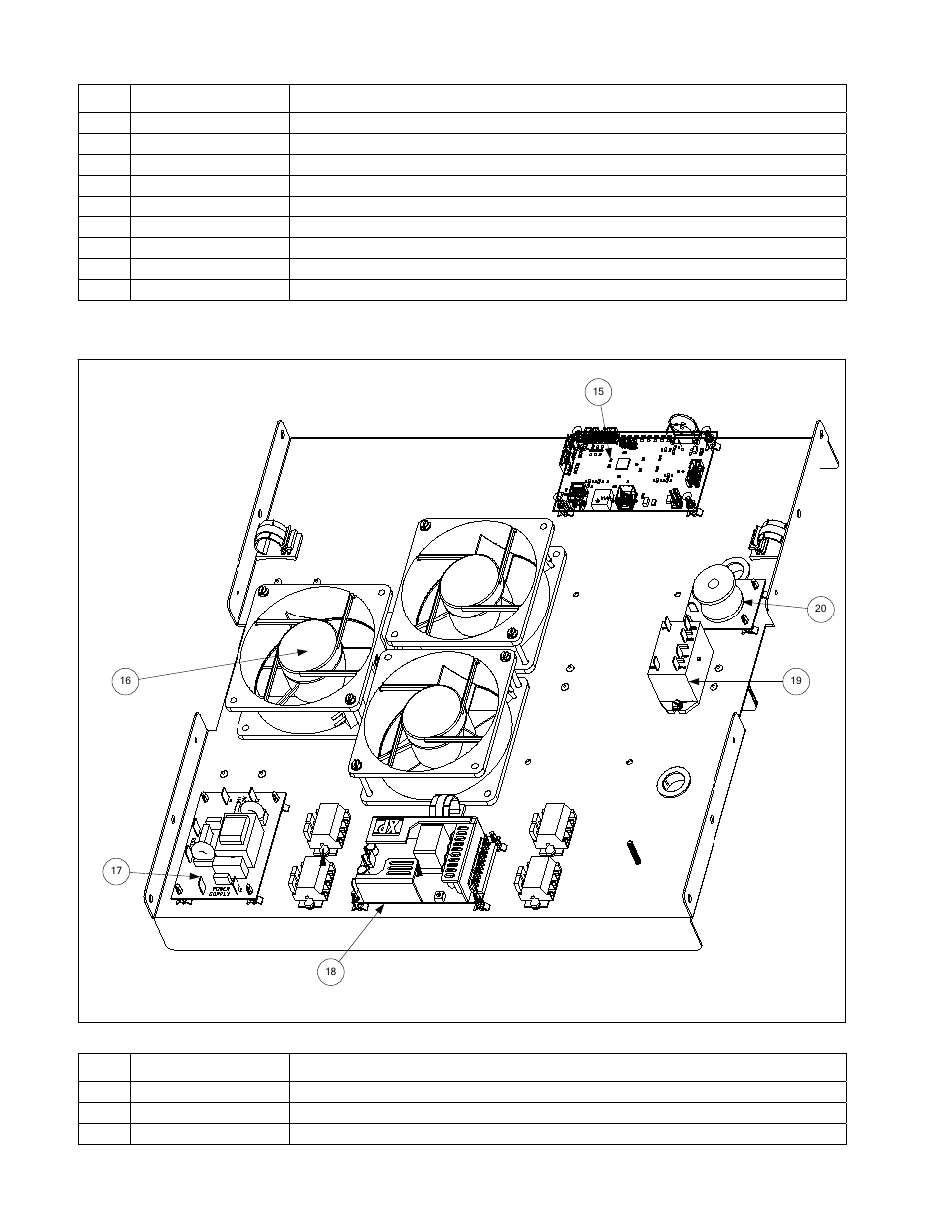 Cabinet parts, Component shelf | Frymaster 8196606 User Manual | Page 20 / 24