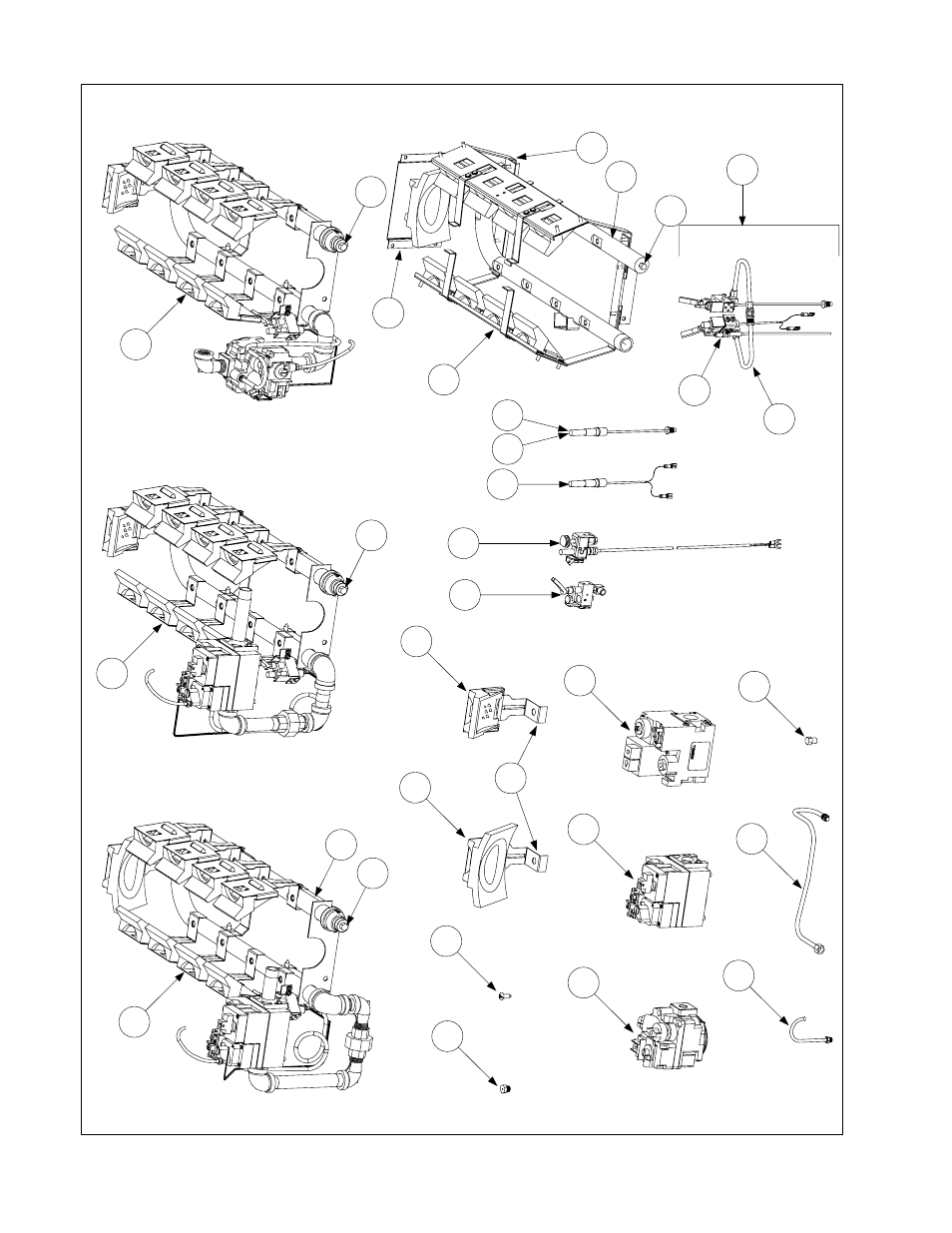 10 gas valves and burner components | Frymaster 35 Series User Manual | Page 33 / 40