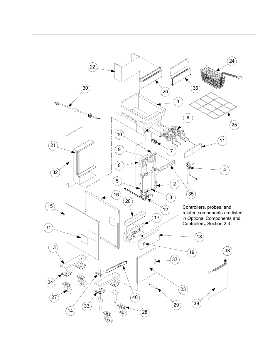 Decathlon series gas fryers chapter 2: parts list, 1 decathlon primary components | Frymaster D User Manual | Page 59 / 100