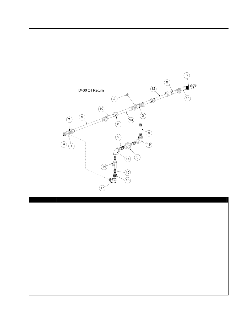 6 oil return manifold components, 1 oil return manifold components; d & fpd65 models, Decathlon series gas fryers chapter 2: parts list | Item part # component, Not illustrated | Frymaster D User Manual | Page 82 / 100