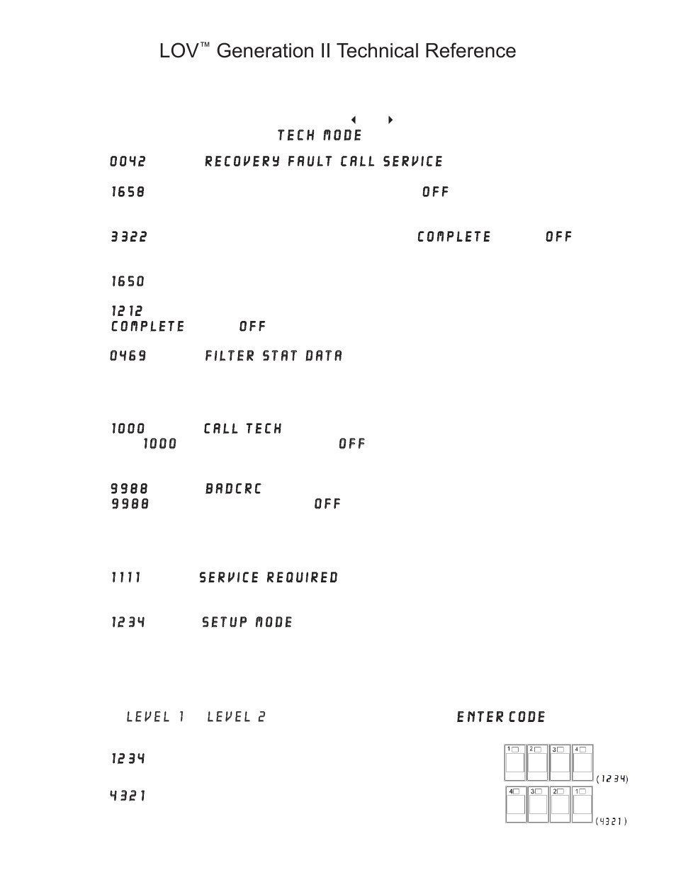 Generation ii technical reference, M3000 useful codes | Frymaster LOV M3000 User Manual | Page 26 / 50