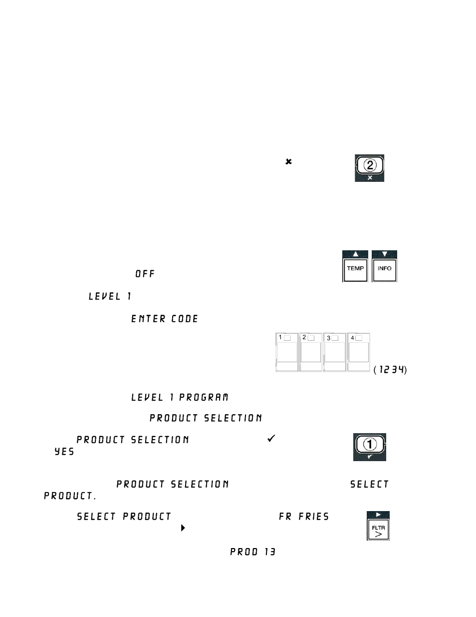 1 escape menu items, 2 adding new product items to the menu | Frymaster 14 Series User Manual | Page 30 / 78