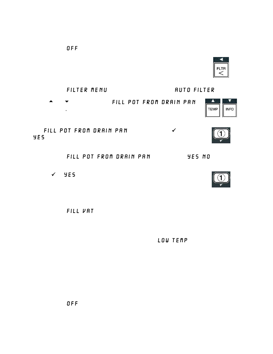 3 fill pot from drain pan, 4 fill pot from bulk | Frymaster 14 Series User Manual | Page 40 / 78
