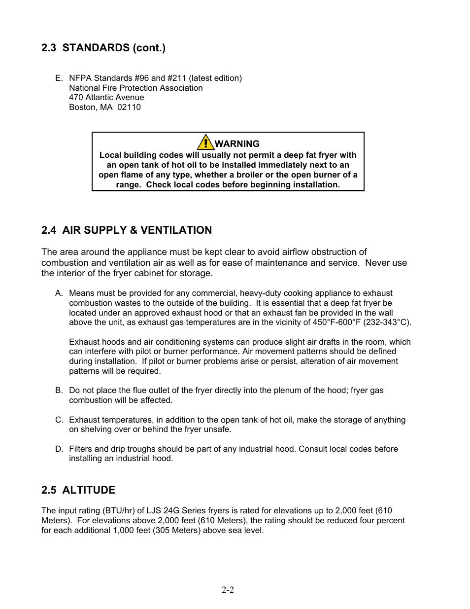 Frymaster 1824G User Manual | Page 10 / 44