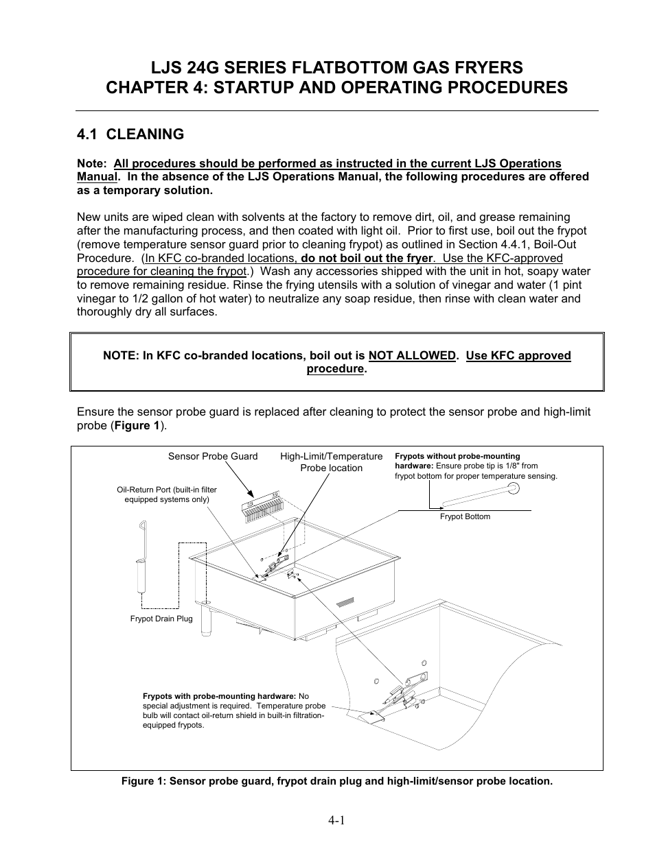 1 cleaning | Frymaster 1824G User Manual | Page 17 / 44