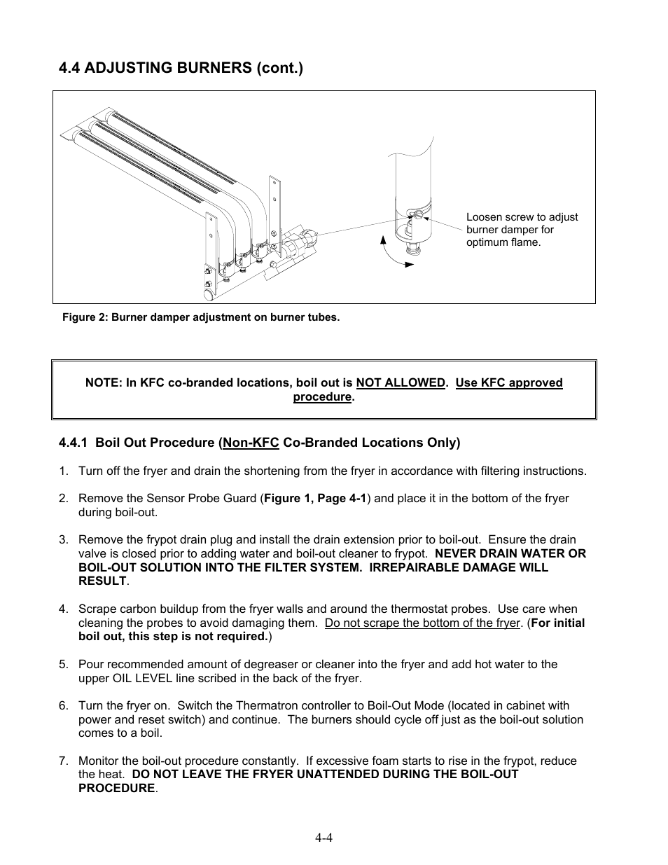 4 adjusting burners (cont.) | Frymaster 1824G User Manual | Page 20 / 44