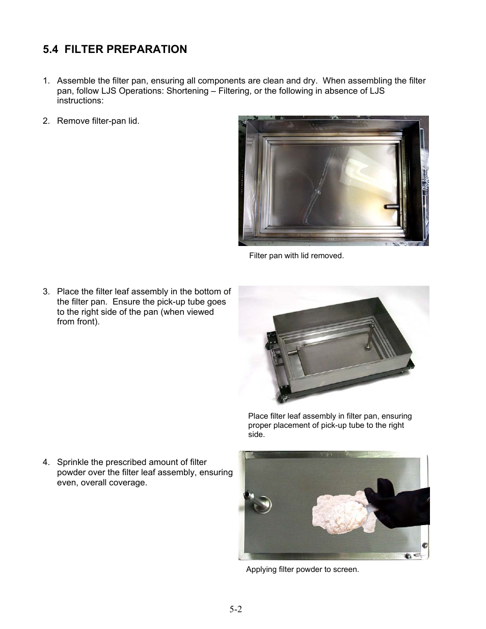 4 filter preparation | Frymaster 1824G User Manual | Page 24 / 44